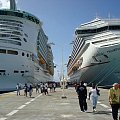 Carnival Triumph in public port Philipsburg,dutch side island Sint Maarten,Saint Martin.