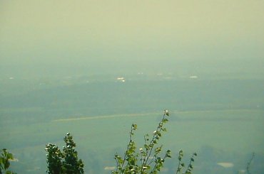 horyzont południowo-zachodni z Hałdy Kamieńsk (przeciętna widoczność) #HałdaKamieńsk #horyzont #panorama