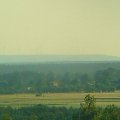 Hałda Kamieńsk widziana z Góry Sławno. ODLEGŁOŚĆ: 51 km #HałdaKamieńsk #GóraSławno #panorama