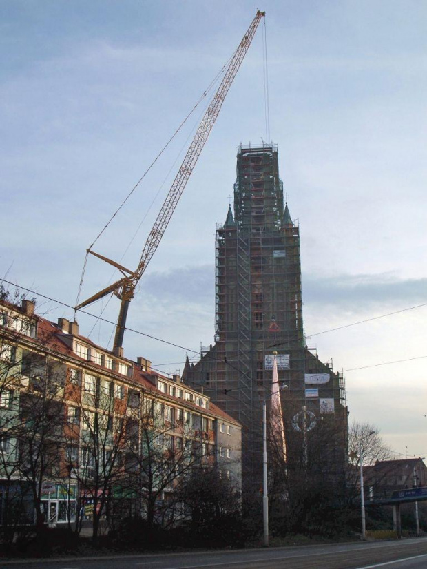 Porównanie: 12.01.2008 około 9.00. #budownictwo #konstrukcje #wydarzenia #kościoły #SzczecińskaKatedra #Szczecin #Polska
