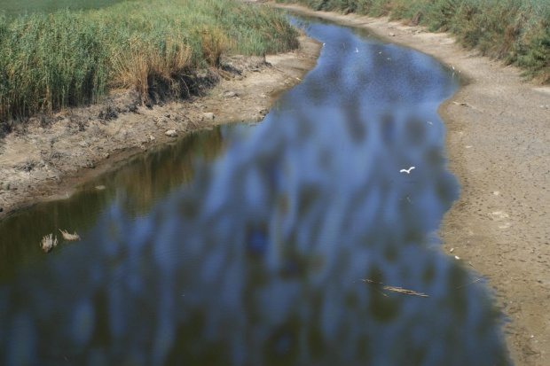 rzeka Meander - dzisiejsze koryto... To ta rzeka tak zamuliła port w Priene, że dzisiaj do morza jest stąd kilka kilimetrów. W międzyczasie rzeka zdążyła zmienić koryto i obecnie nie przepływa już przez starożytne Priene...