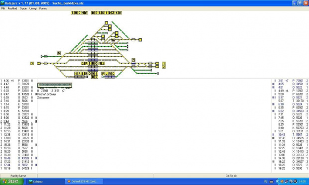Zrzut z gry "Kolejarz", stacja Sucha Beskidzka. #Kolejarz
