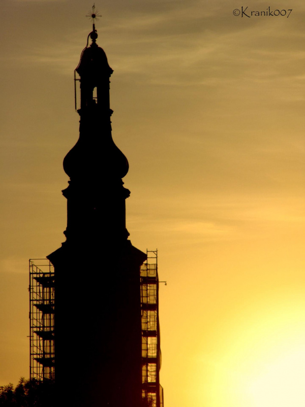 #kościół #wieża #farny #świętego #Jana #Radom #Rynek #Miasto #Kazimierzowskie #zachód #słońca
