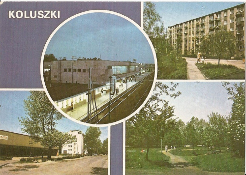 Koluszki_1) Dworzec kolejowy
2) Fragment osiedla mieszkaniowego
3) Park