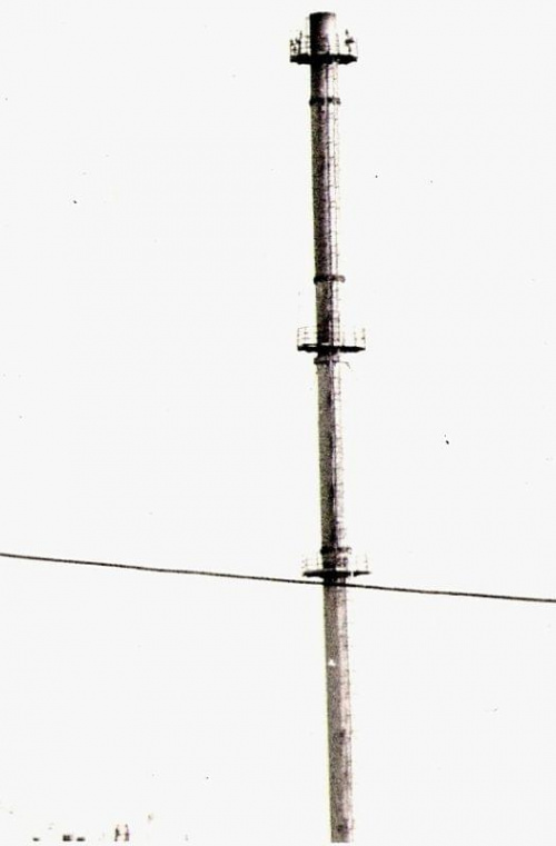 Kościerzyna, komin ciepłowni lata 80 XX w. #Kościerzyna #KominCiepłowni #Lata80XXW