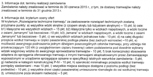 Z przetargu na 186 tramwajów dla Warszawy