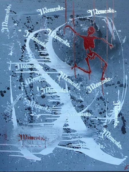 "Memento" 100x80 cm, olej i spray na płótnie, 2009r