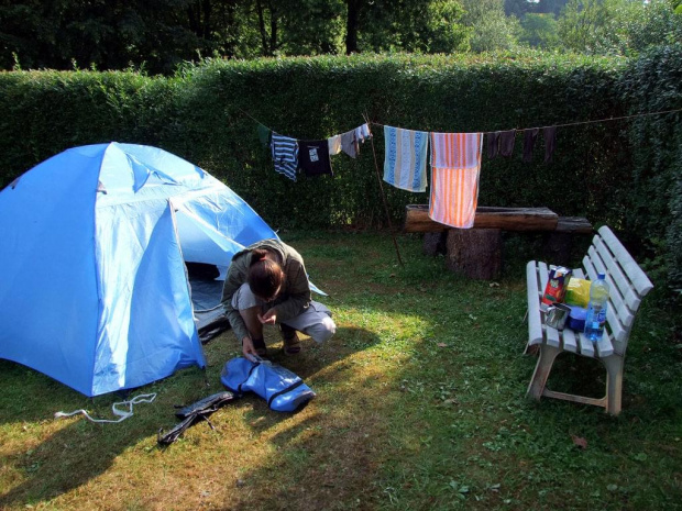 Kolejne zwijanie namiotu. Woodstock czeka:)