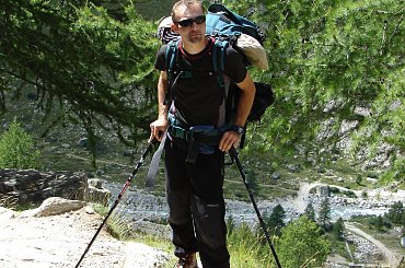 W drodze do schroniska Vittorio Emanuele II pod Gran Paradiso #wakacje #góry #Alpy #lodowiec #treking #Włochy