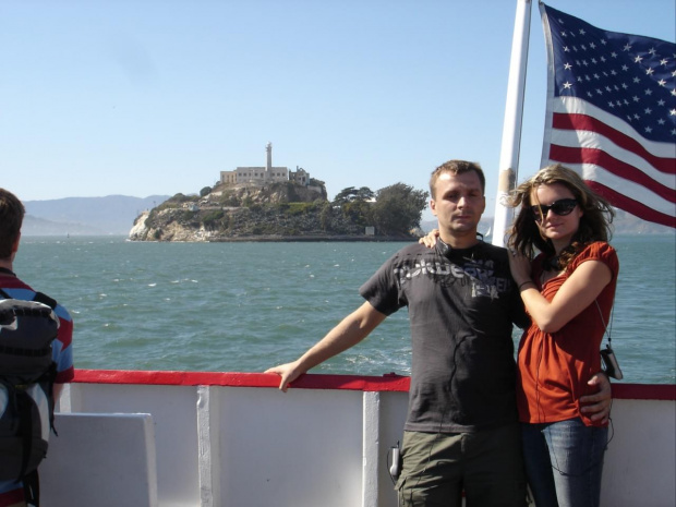 Alcatraz - widok ze statku na Zatoce San Francisco