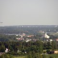 widok z Gry Donas w kierunku gdańska. Widac kościół w Osowie oraz samolot podchodzący na Rębiechowo :) #GdańskOsowa #samolot #WidokZGóry